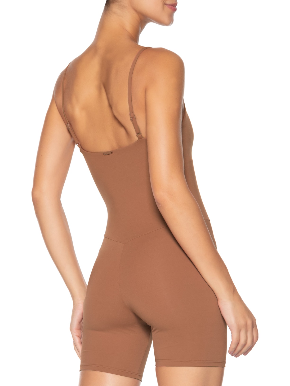 Macaquinho Feminino Marrom Body For Sure