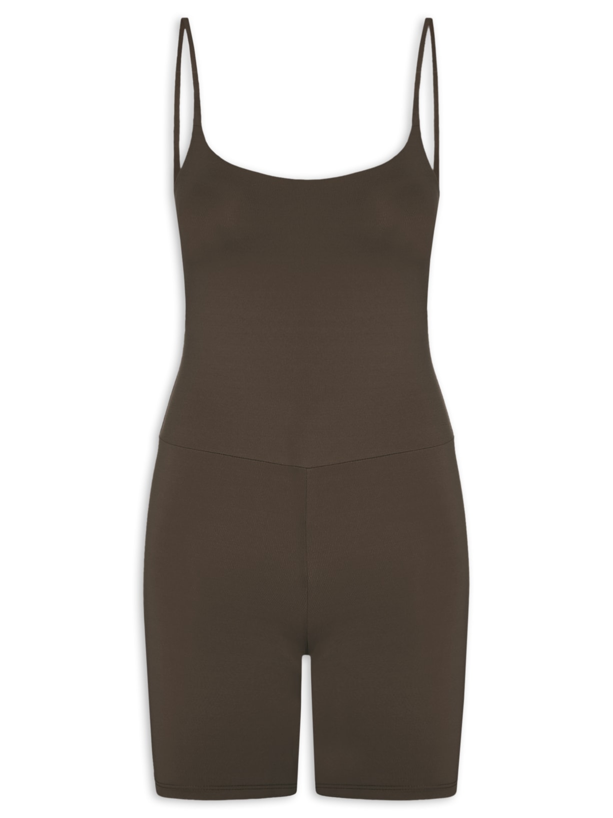 Macaquinho Feminino Marrom Body For Sure