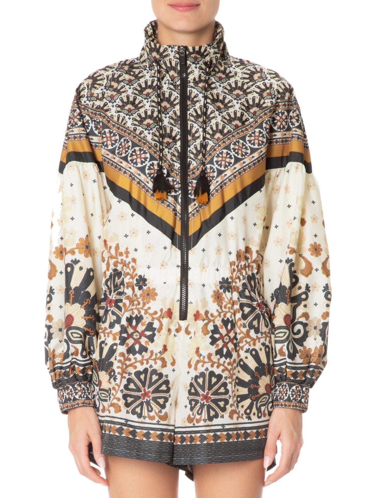 Macaquinho Feminino Nylon Doralice Bege Farm