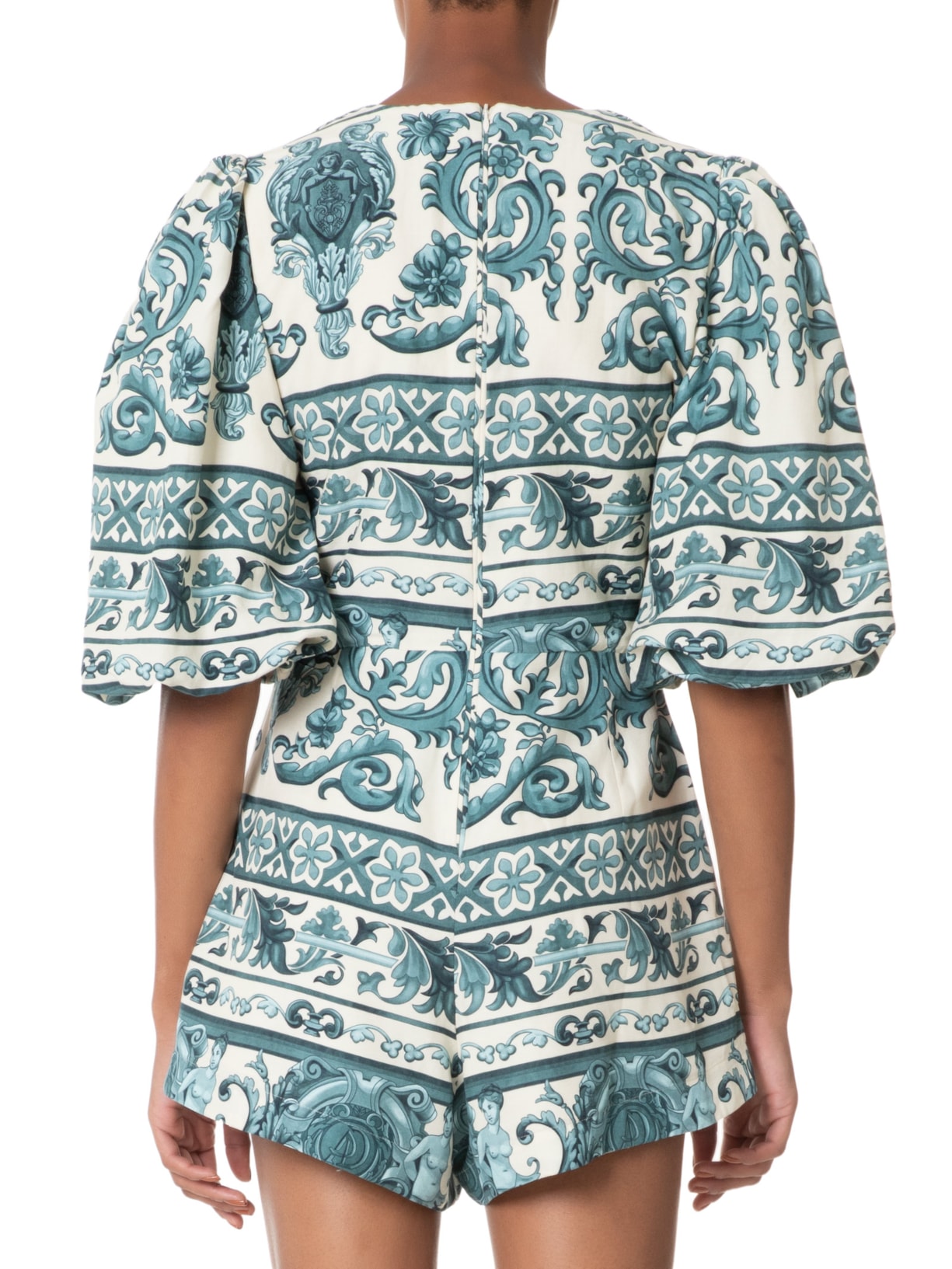 Macaquinho Feminino Playsuit Curto Hera Azul Adriana Degreas