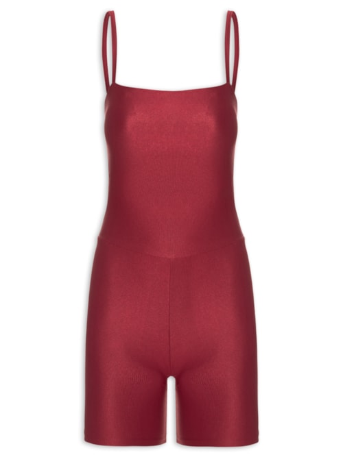 Macaquinho Feminino Shorts Allure – Vermelho