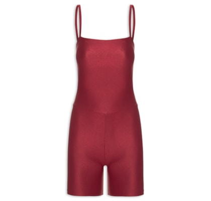 Macaquinho Feminino Shorts Allure - Vermelho