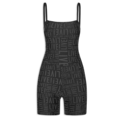 Macaquinho Feminino Shorts Live - Preto