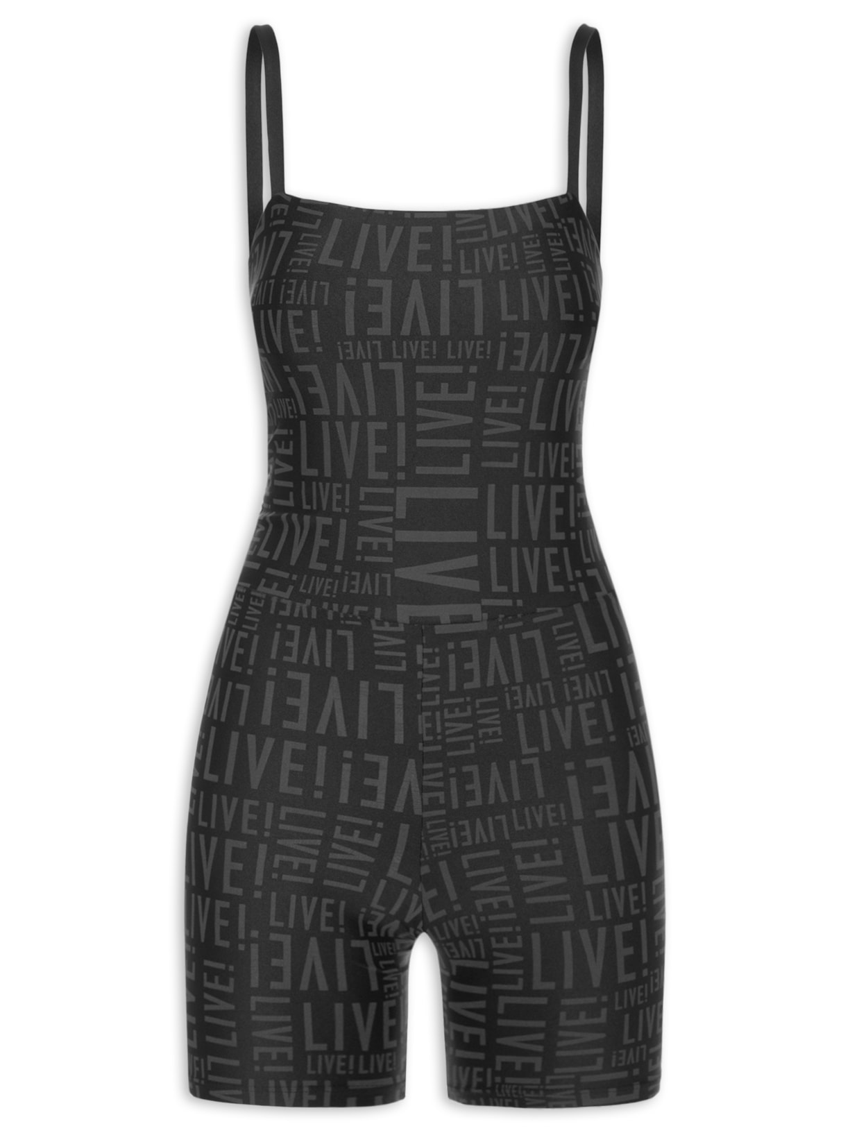 Macaquinho Feminino Shorts Live - Preto