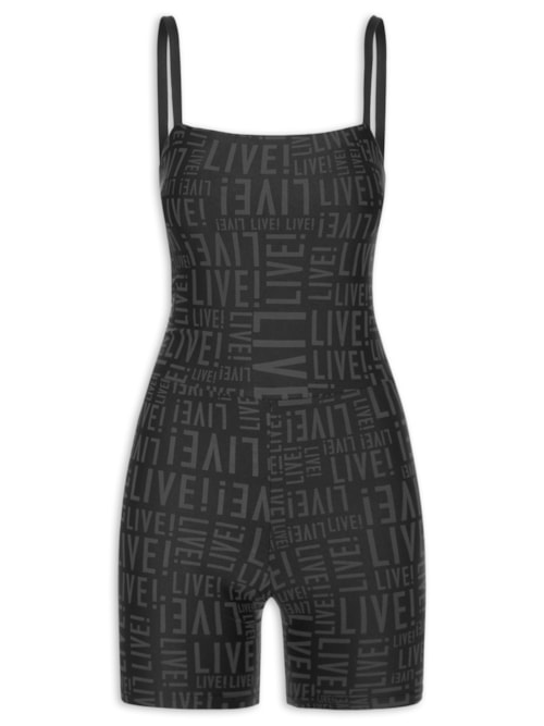 Macaquinho Feminino Shorts Live - Preto