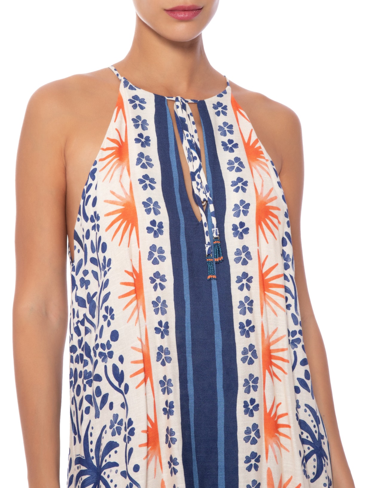 Macaquinho Feminino Tarde De Verão Azul Farm