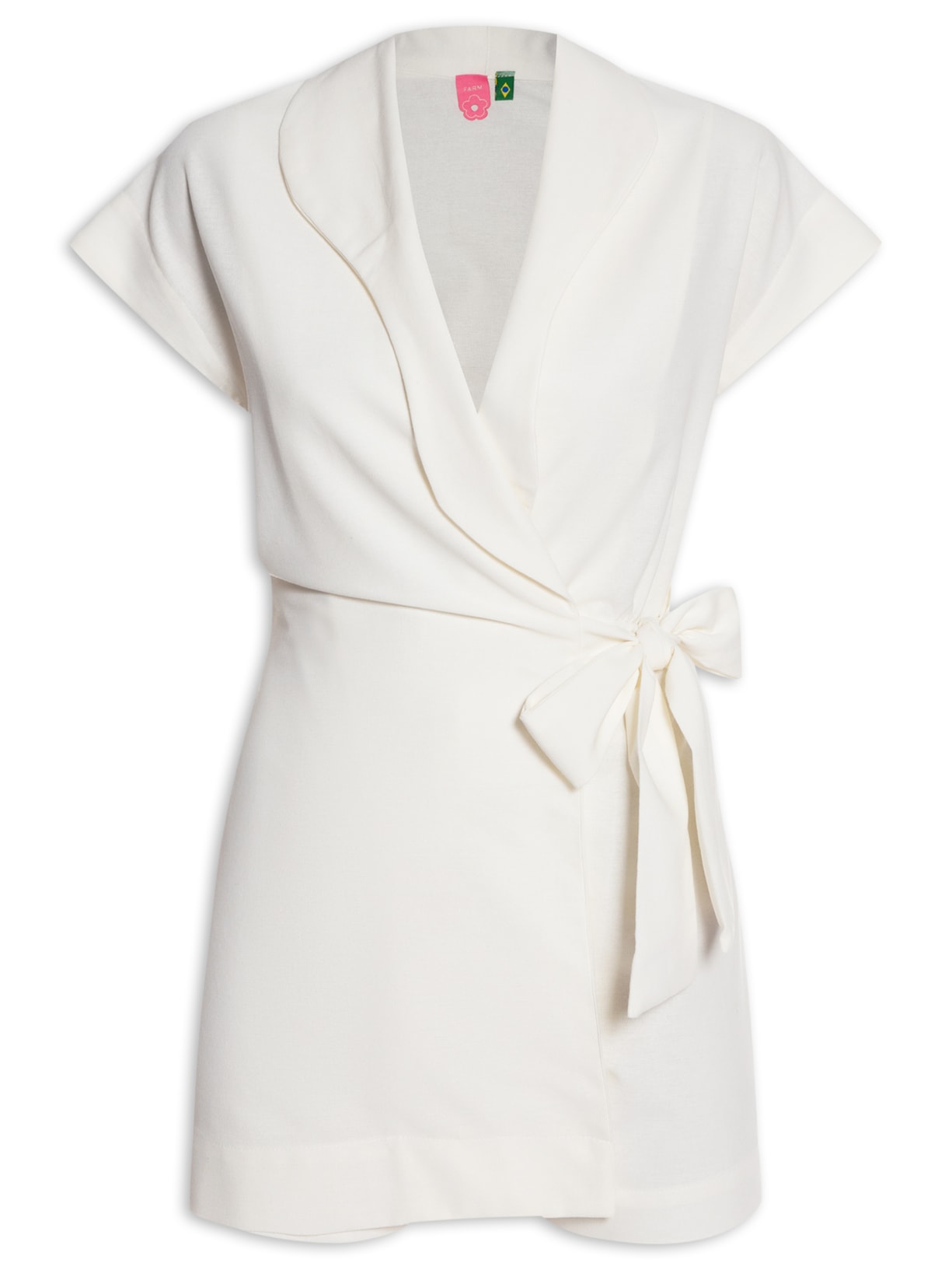 Macaquinho Feminino Transpasse Nuvem - Off White