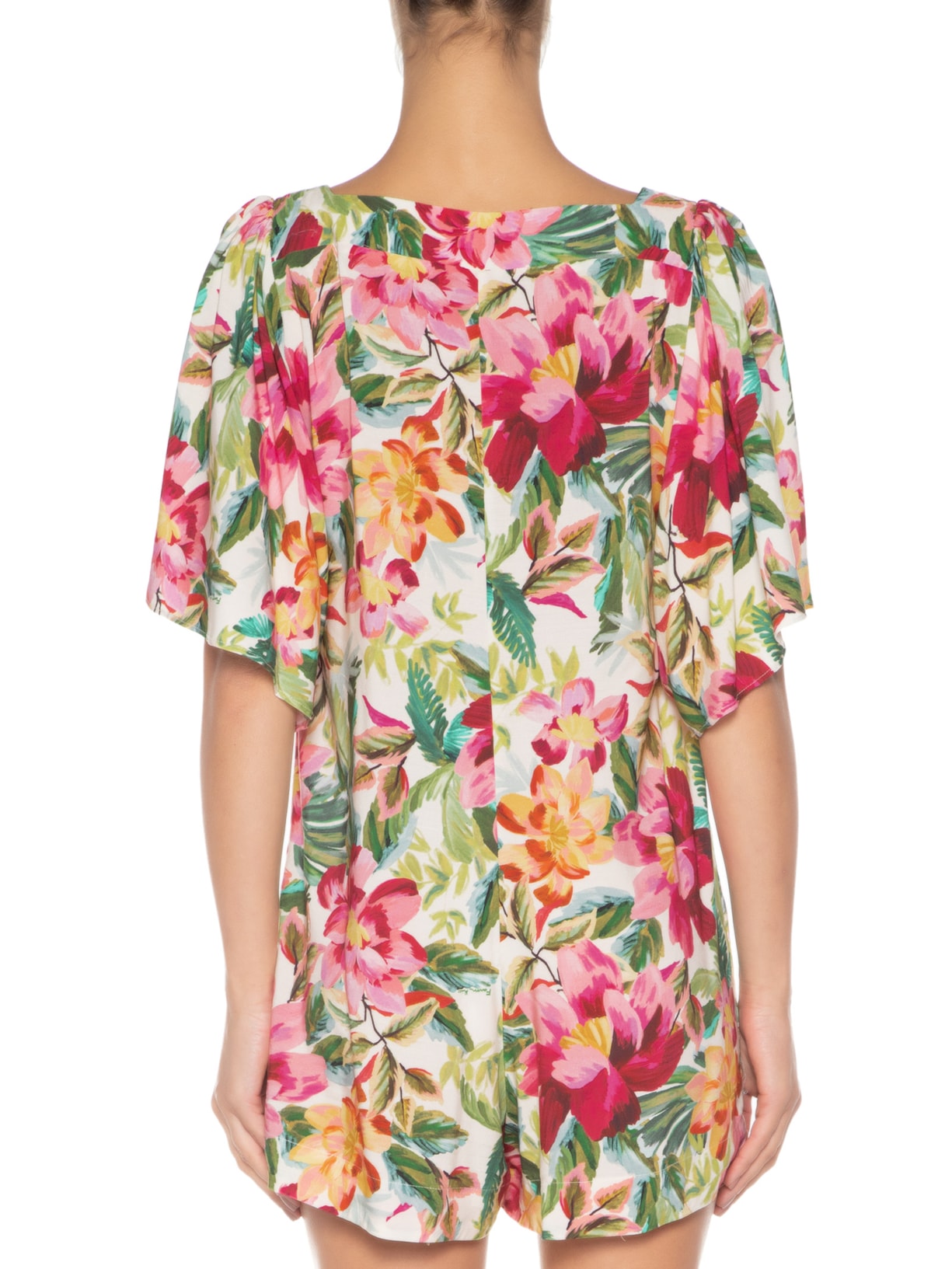 Macaquinho Floral Pintado Rosa Farm