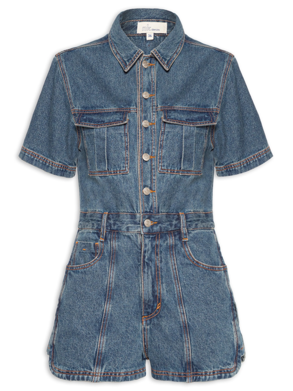 Macaquinho Jeans Dries - Azul