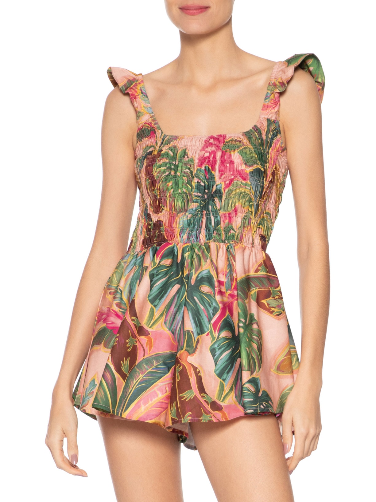 Macaquinho Piscina Tropical Rosa Farm