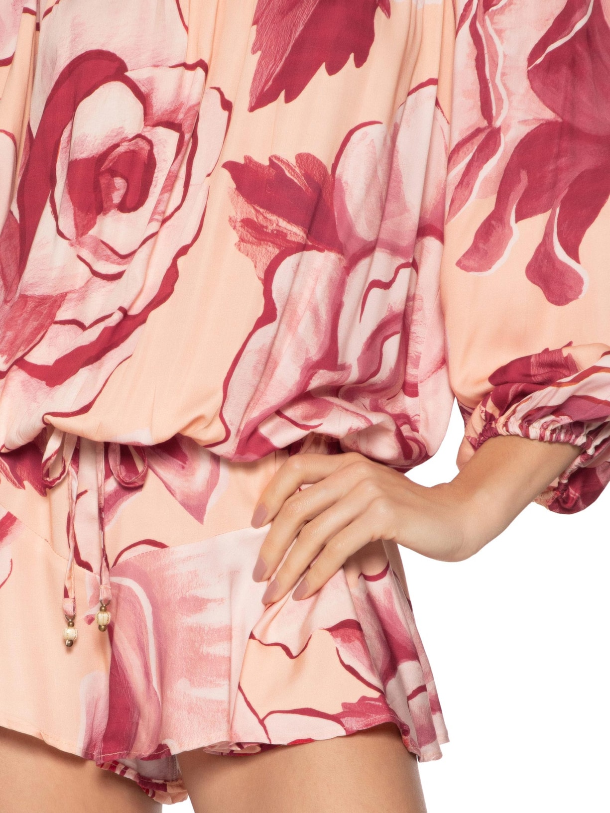 Macaquinho Rosas Pintadas Rosa Farm