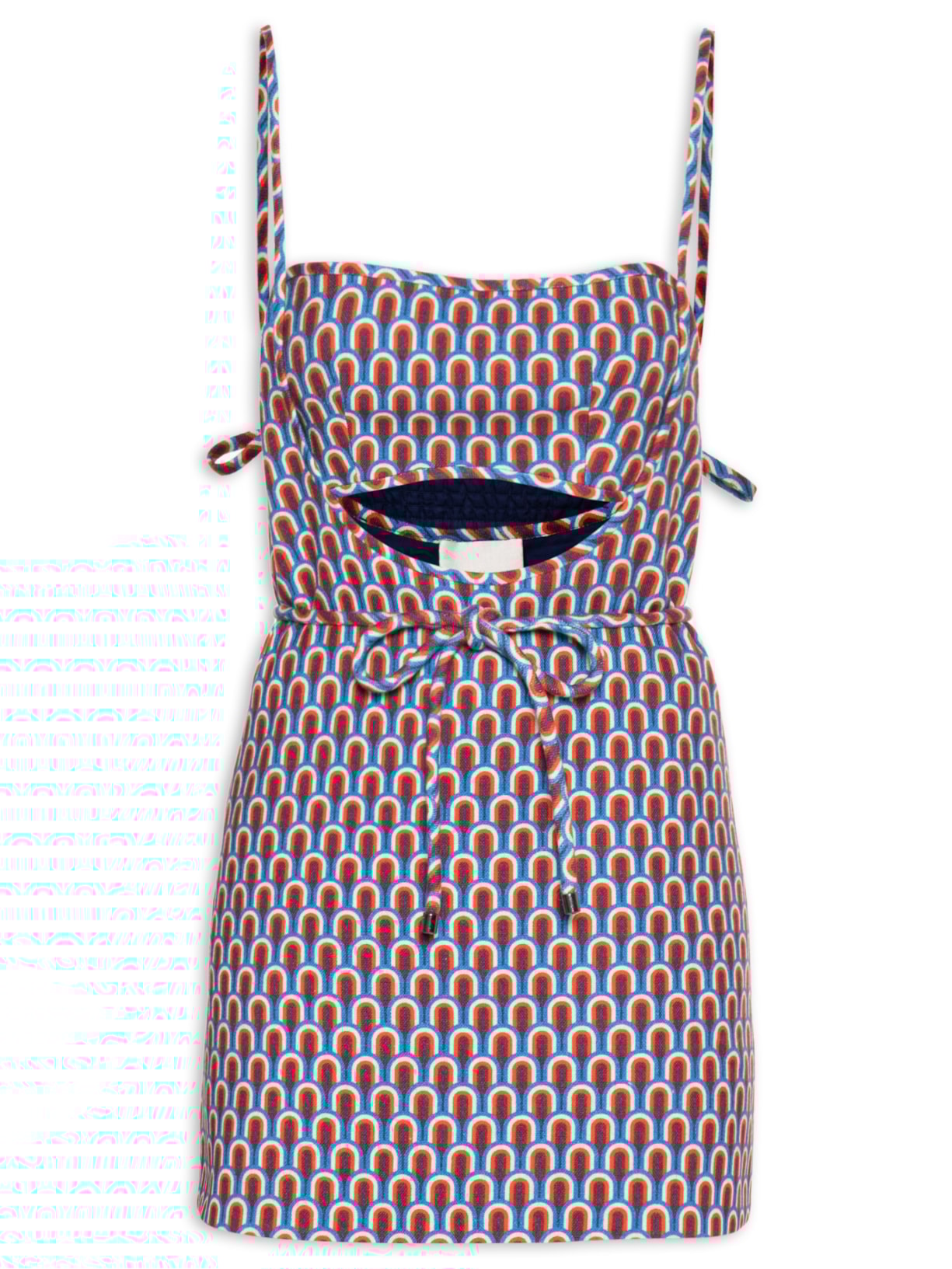 Macaquinho Sarja Kumari Estampa - Azul