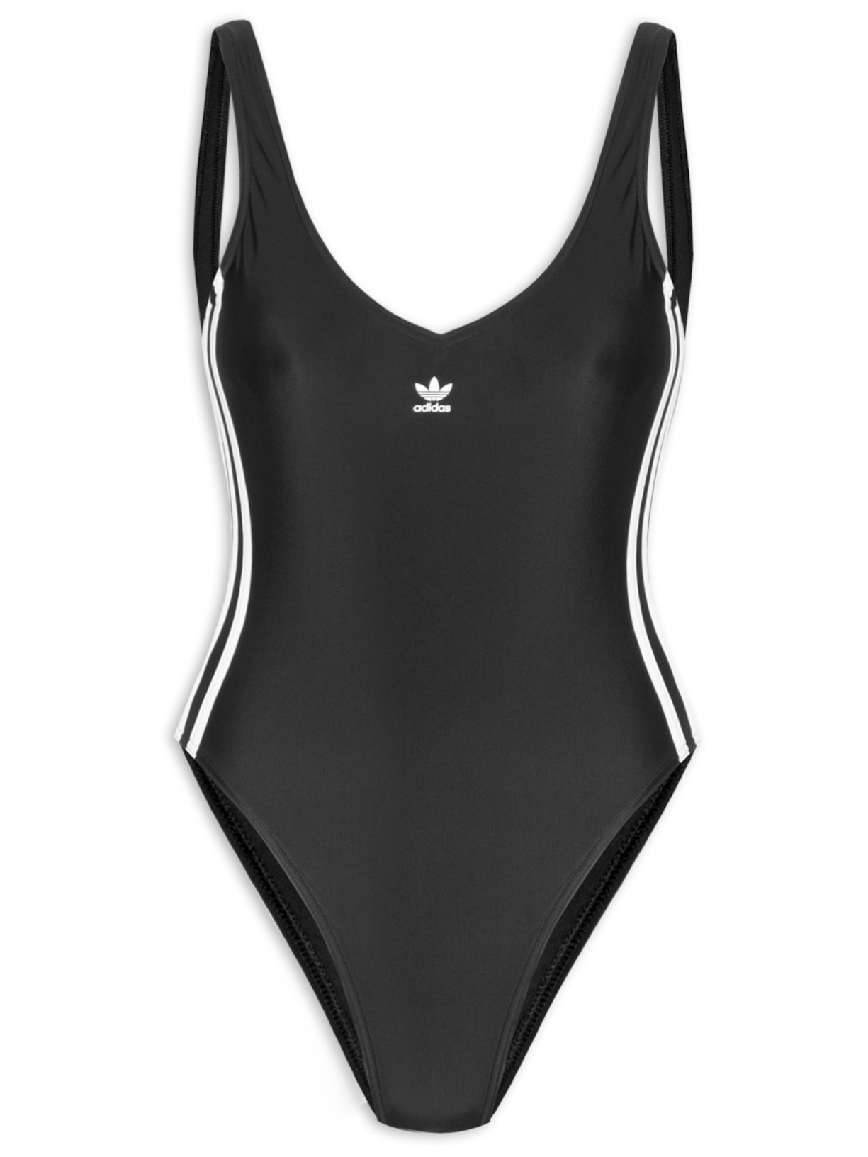 Maiô 3 Listras Adicolor - Preto