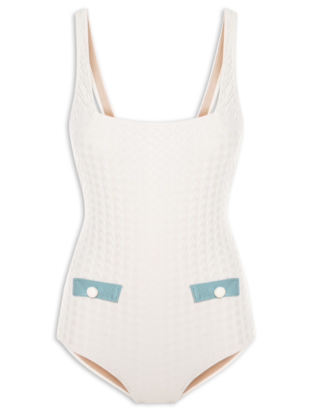 Maiô Alça Detalhe Bolso - Off White