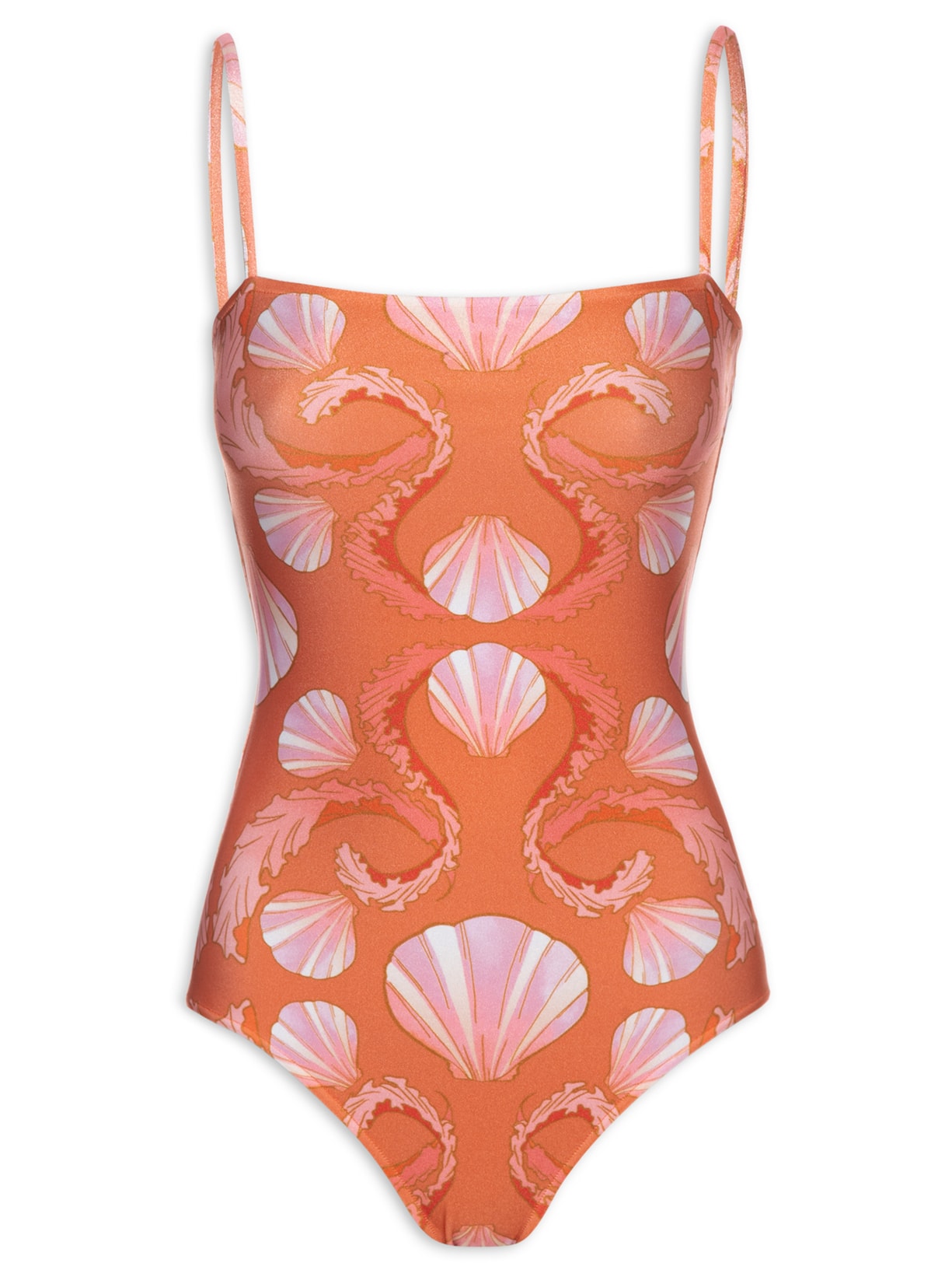 Maiô Alça Detalhe Cinto - Laranja