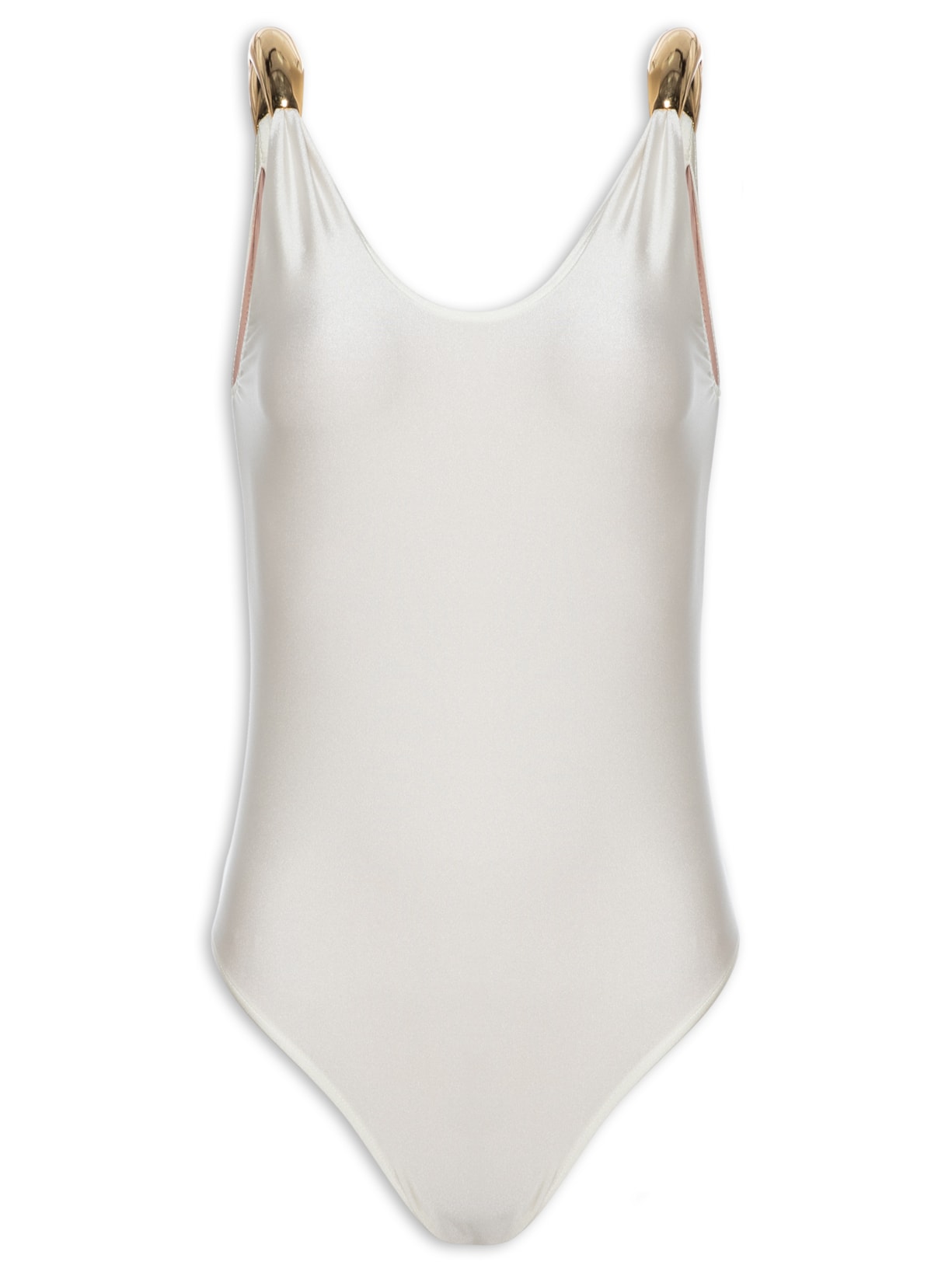 Maiô Alça Detalhe Metálico - Bege