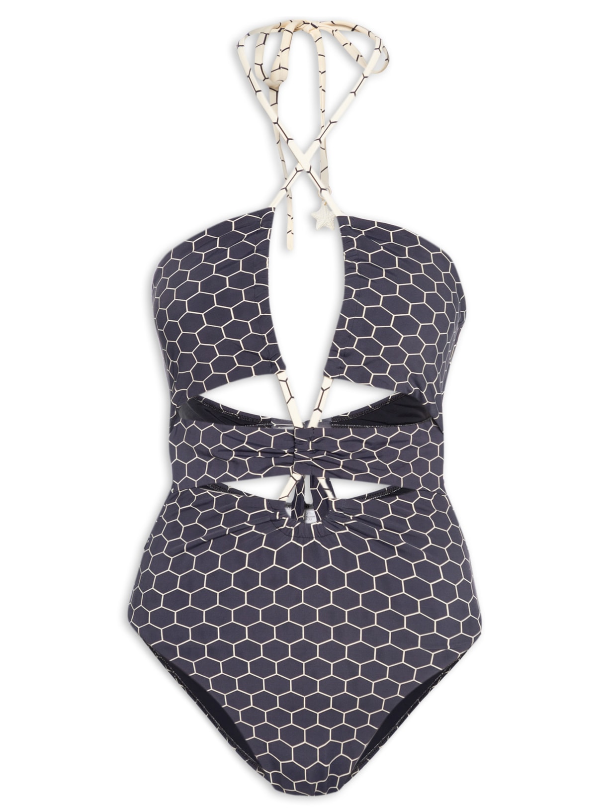 Maiô Amarração Frente Mel - Preto