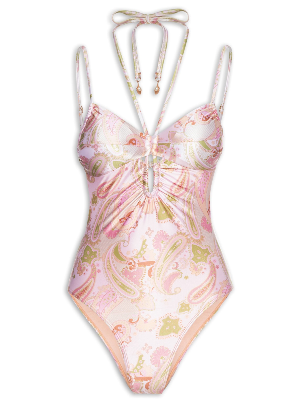 Maiô Arabesco Com Abertura Frontal - Rosa