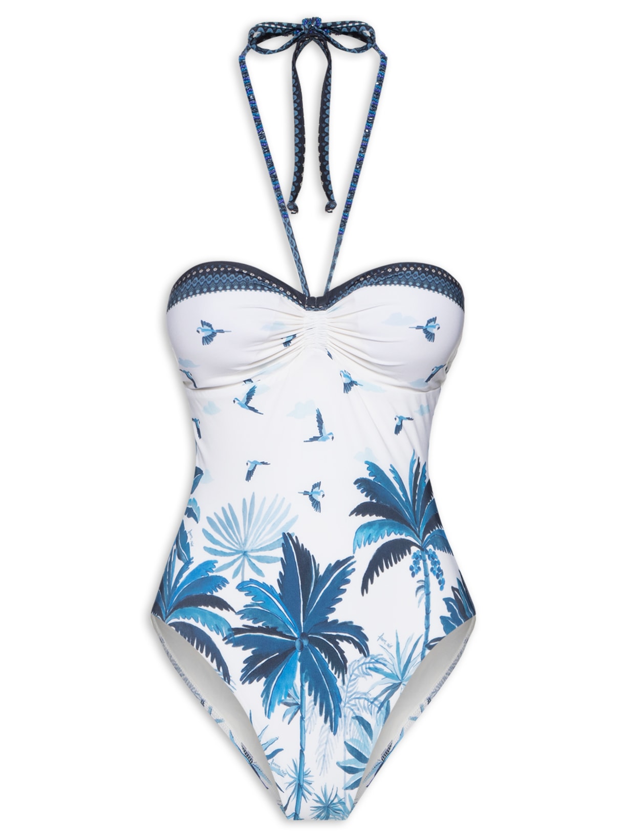 Maiô Artesanal Localizado Céu Tropical - Azul