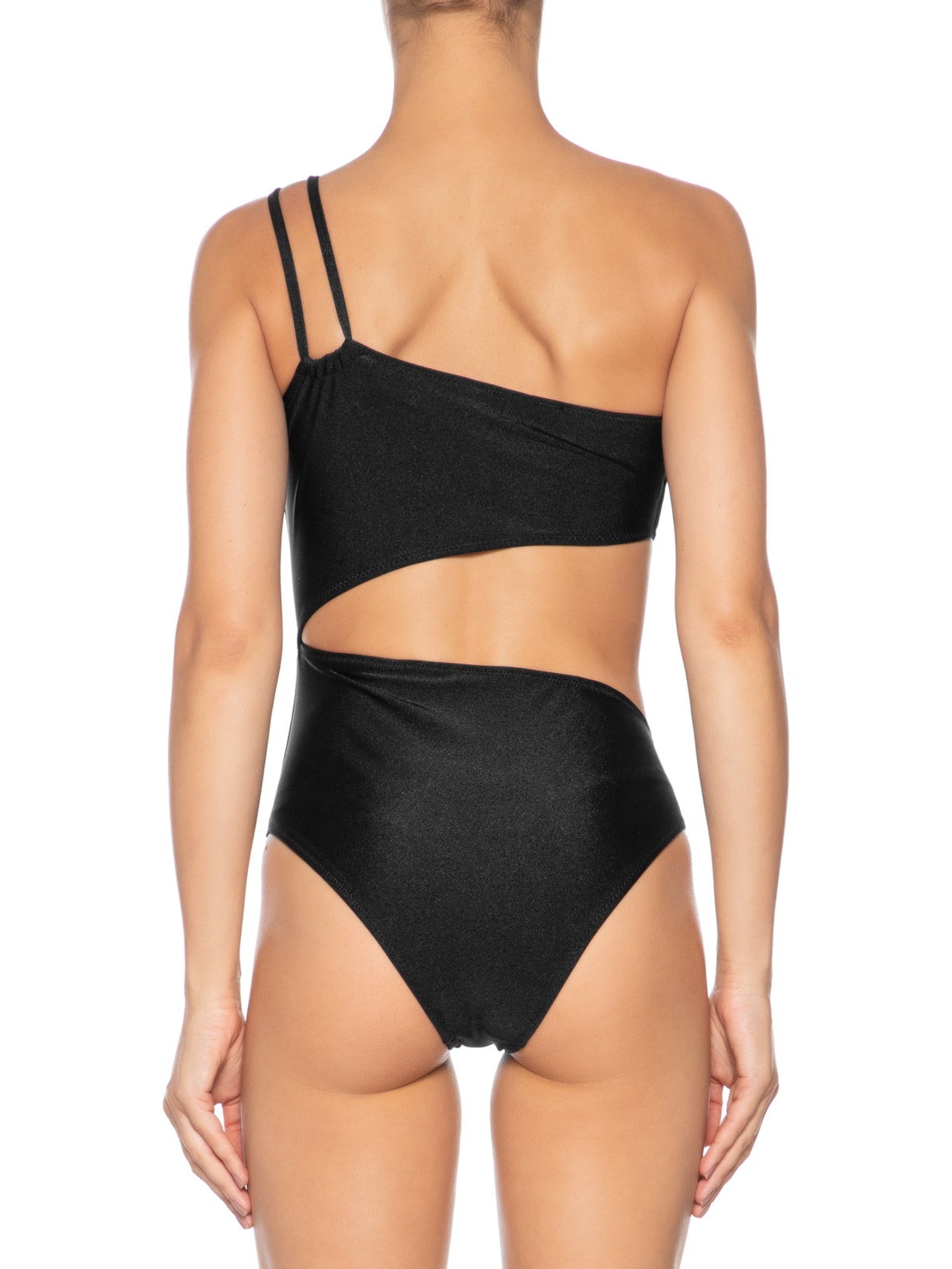 Maiô Assimétrico Com Recortes Preto '2Essential