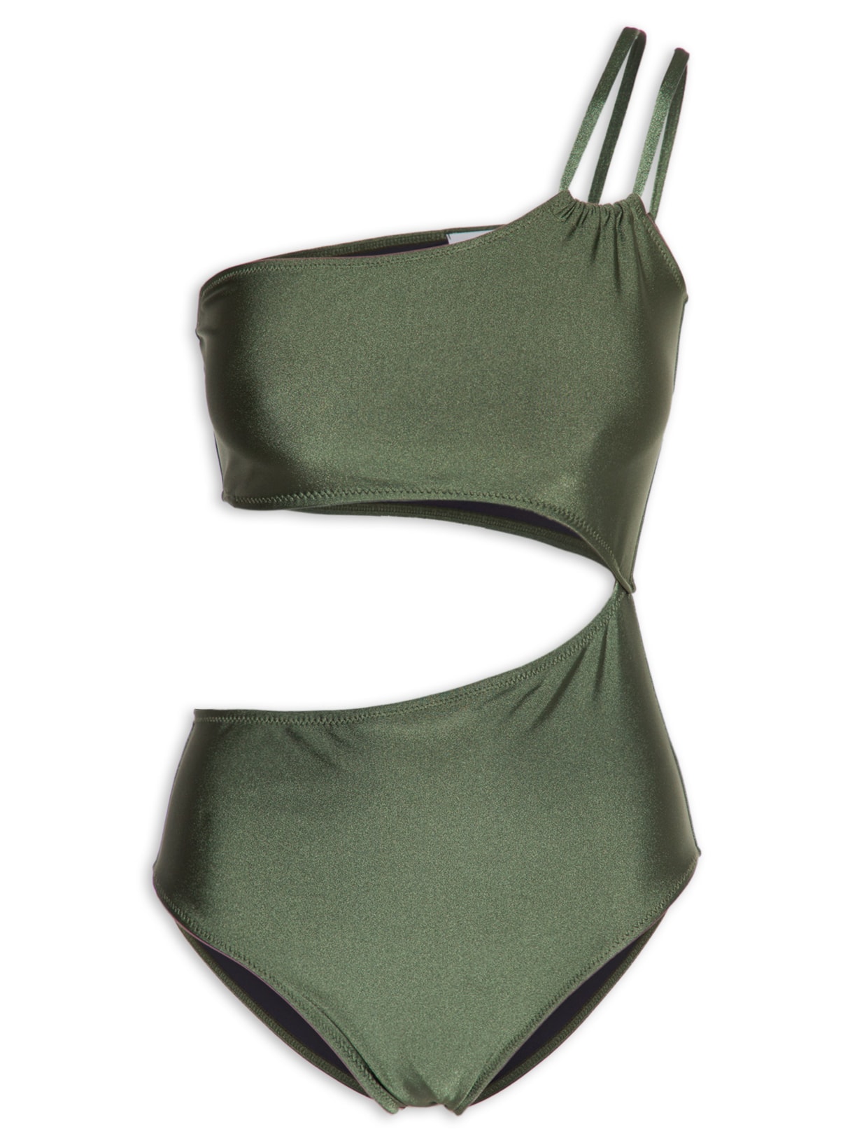 Maiô Assimétrico Com Recortes - Verde