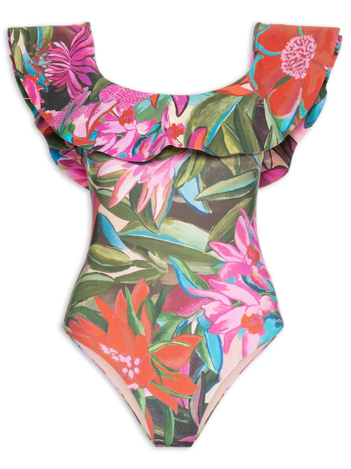 Maiô Babado Jardim De Sonho - Rosa