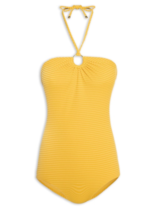 Maiô Bandeau Com Argola - Amarelo