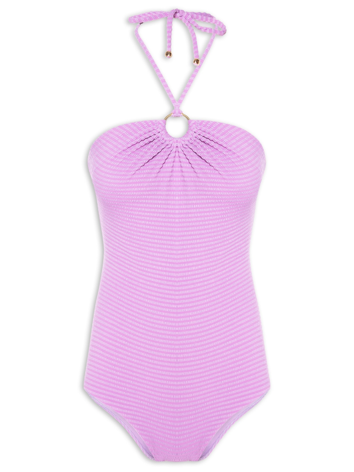 Maiô Bandeau Com Argola - Lilás