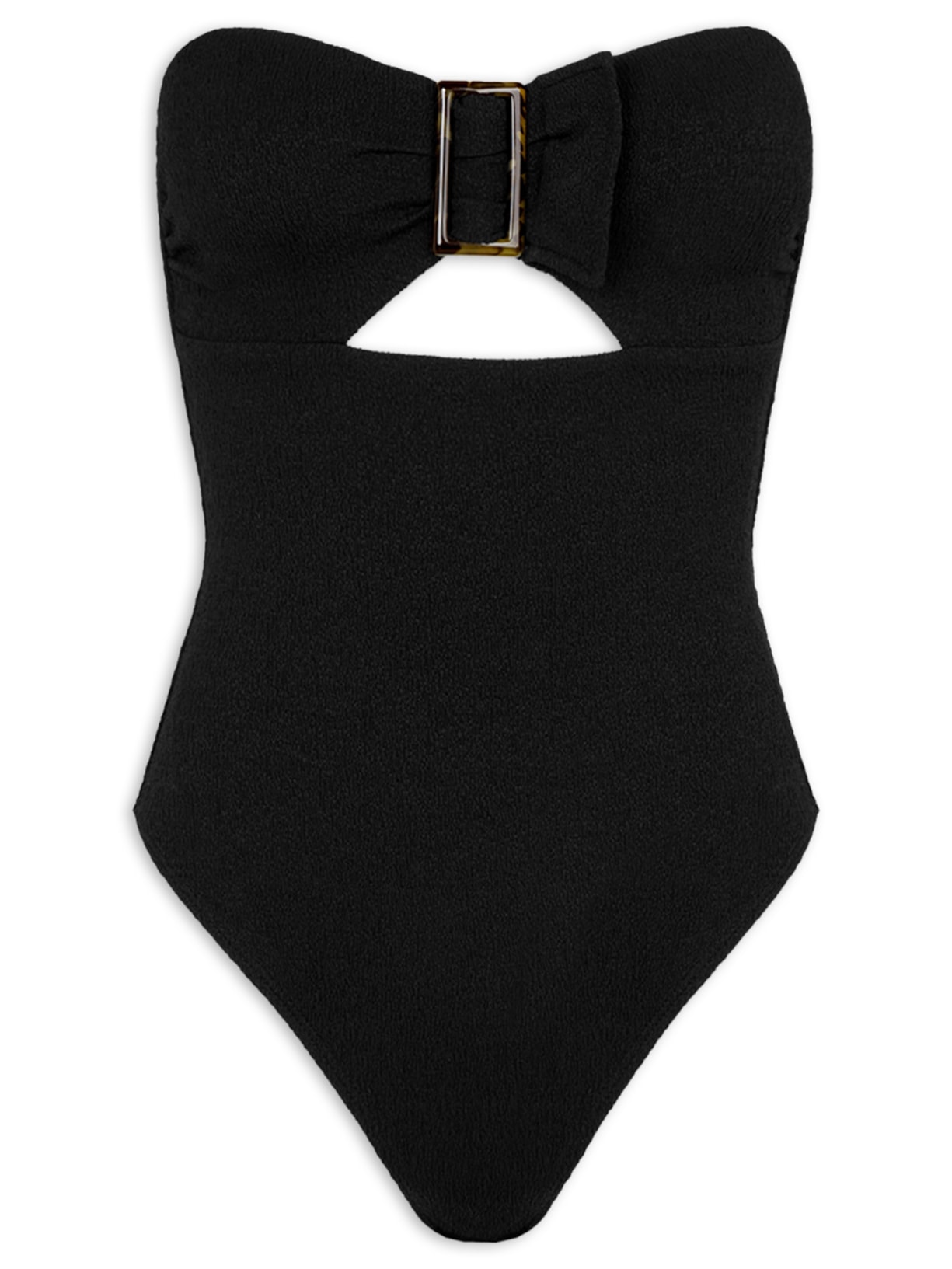 Maiô Bandeau Sade Br Preto Vix