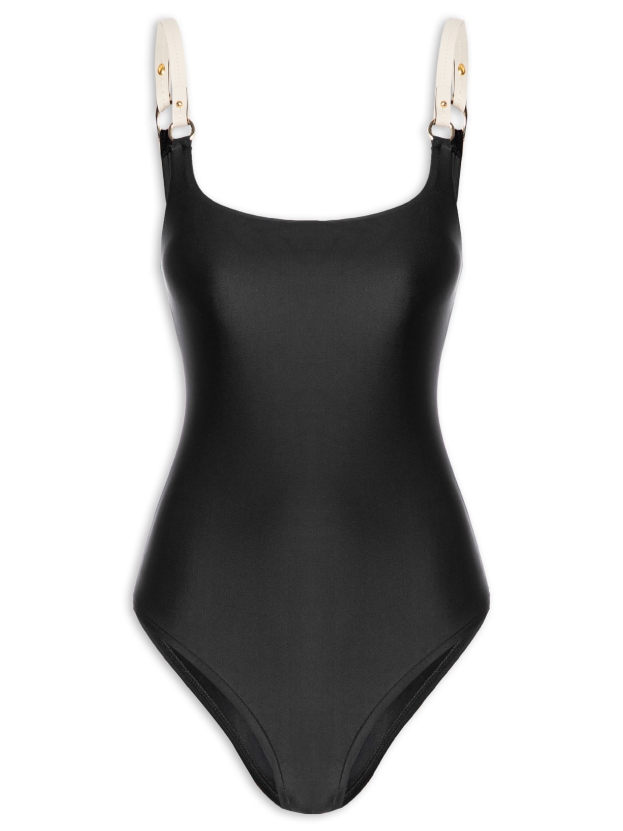 Maiô Básico Detalhe Recycled - Preto