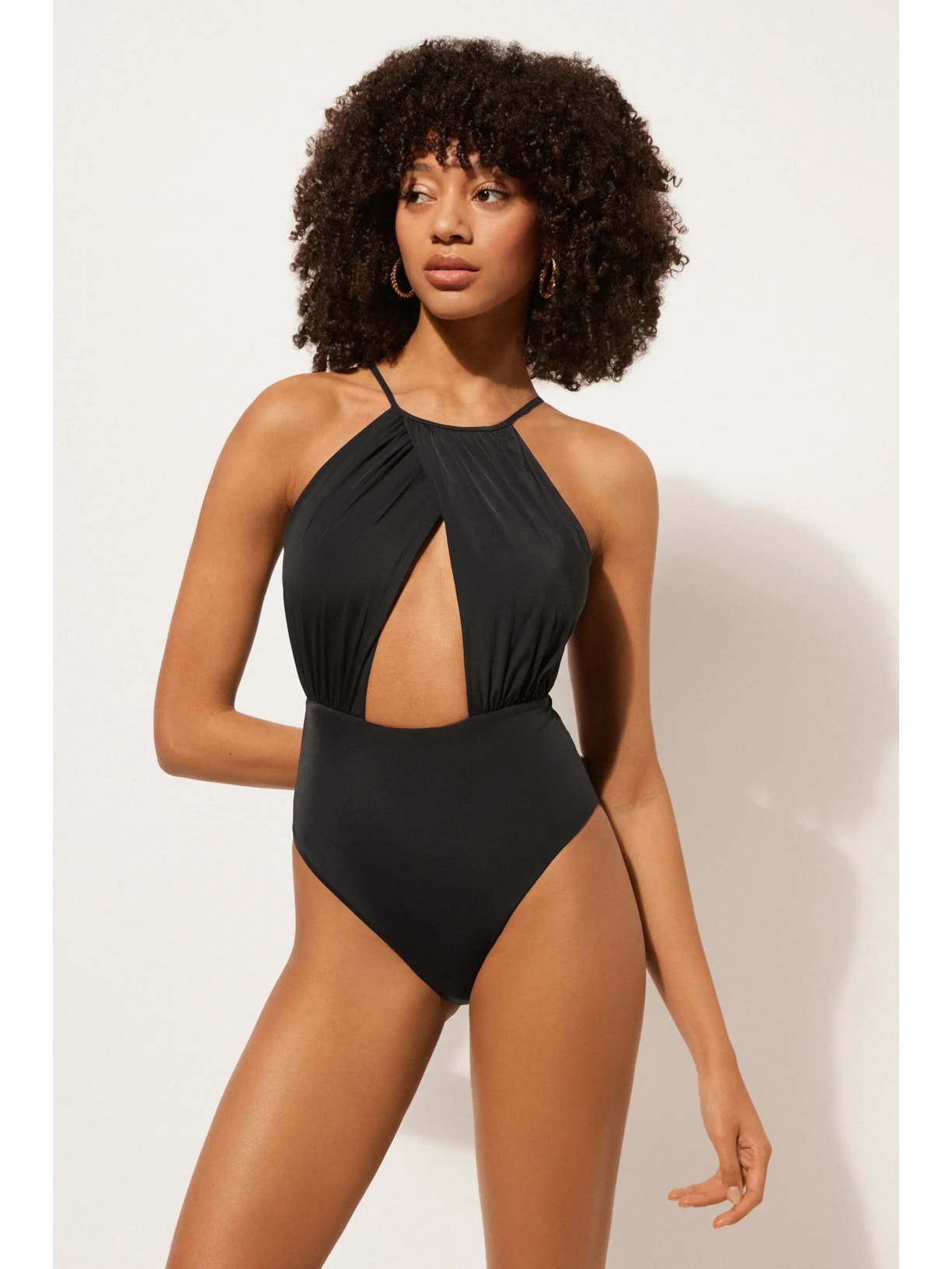 Maiô Black Halter Neck Preto Calzedonia