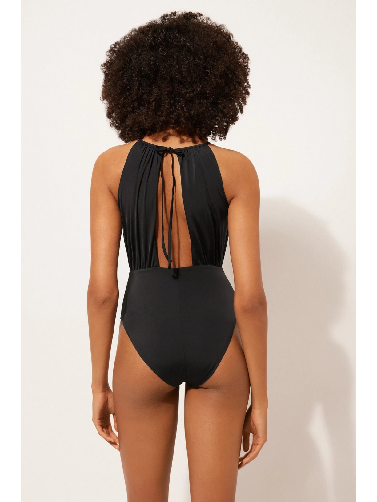 Maiô Black Halter Neck Preto Calzedonia