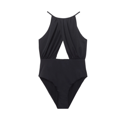 Maiô Black Halter Neck - Preto