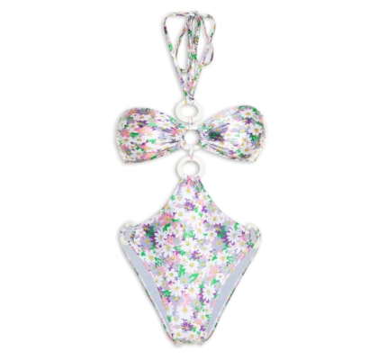 Maiô Cavado Com Estampa Floral - Lilás