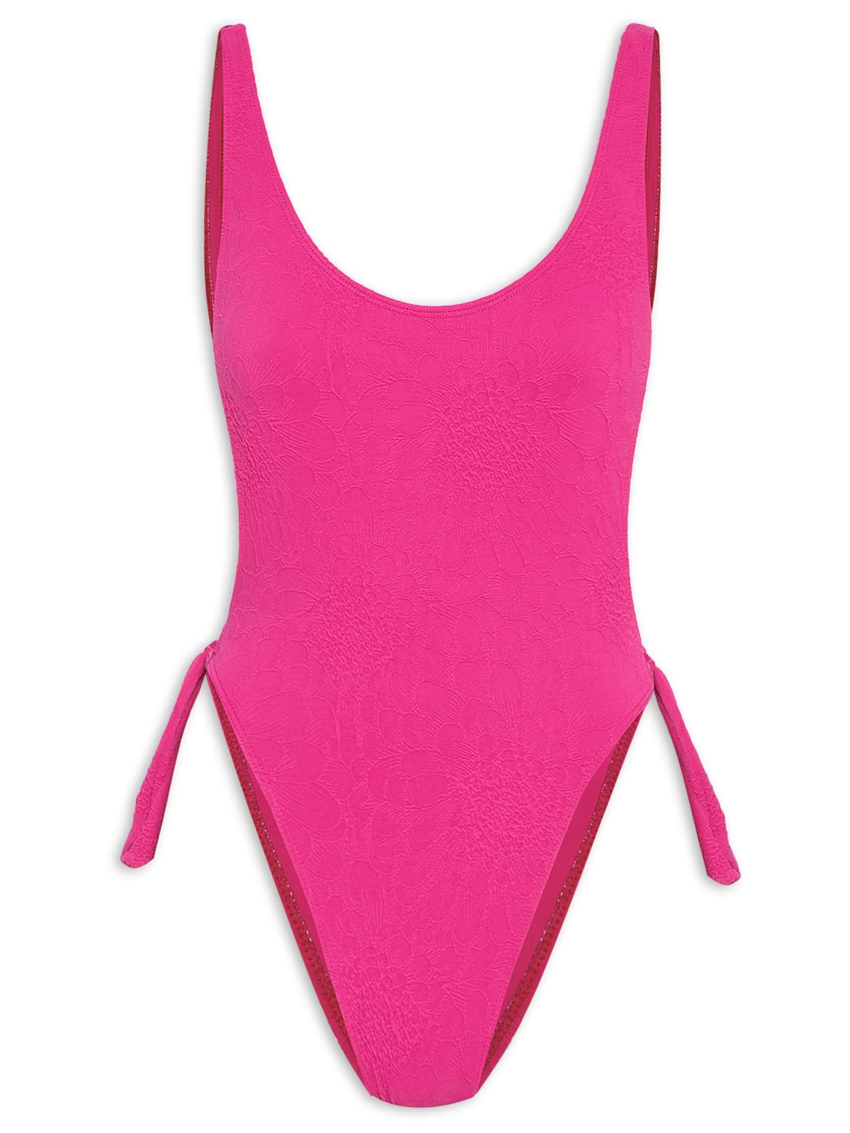 Maiô Cavado Textura Flor - Rosa