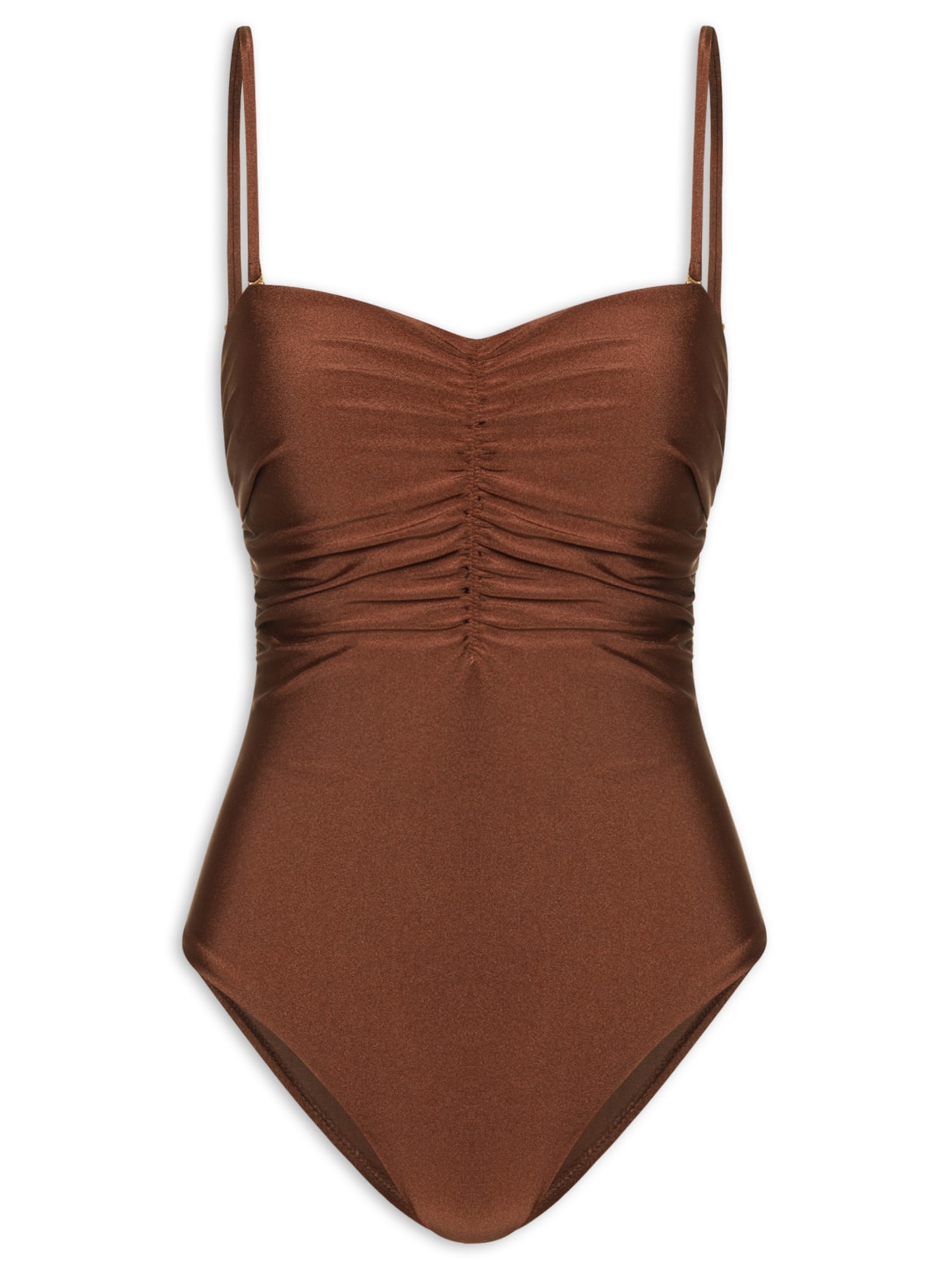 Maiô Com Alça Removível - Marrom