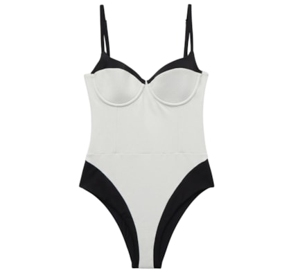 Maiô Com Bojo Double Bikini - Branco