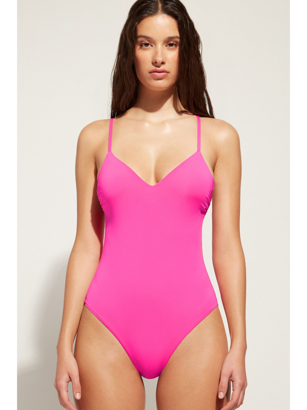 Maiô Com Bojos Almofadados Indonésia Rosa Calzedonia