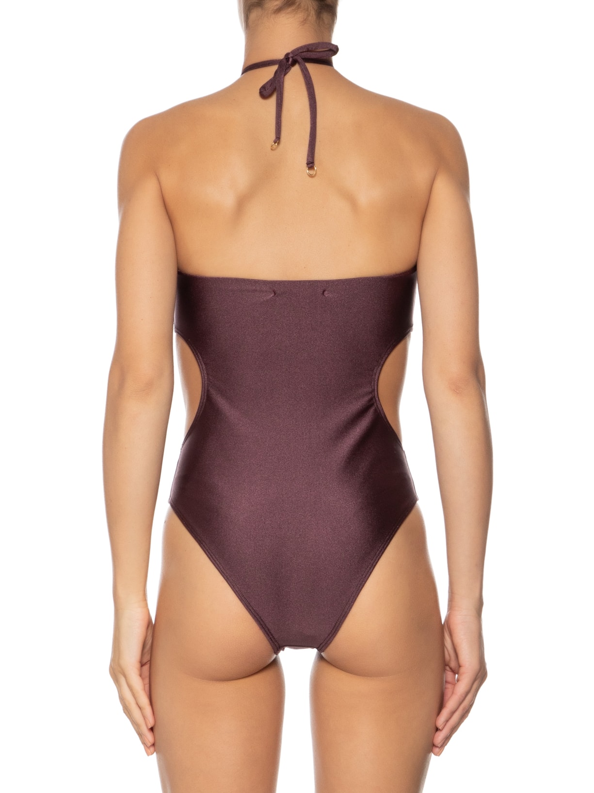 Maiô Com Decote Profundo Vinho '2Essential