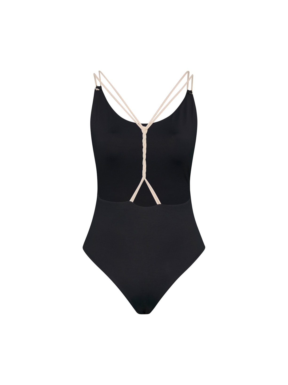 maiô com detalhe em corda cordel preto Suntime