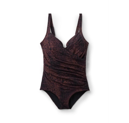 Maiô Com Efeito Modelador Dark Animalier - Marrom