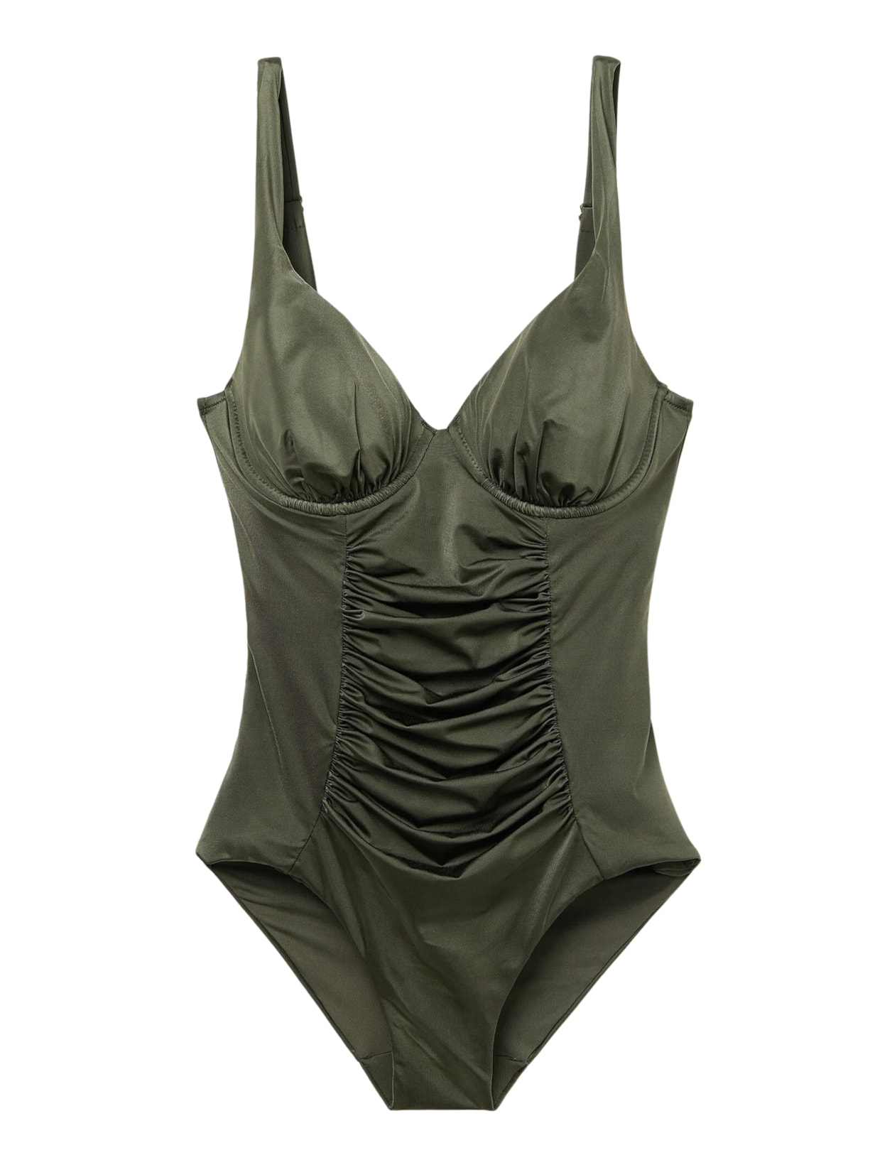 Maiô Com Efeito Modelador Shiny Satin Verde Calzedonia