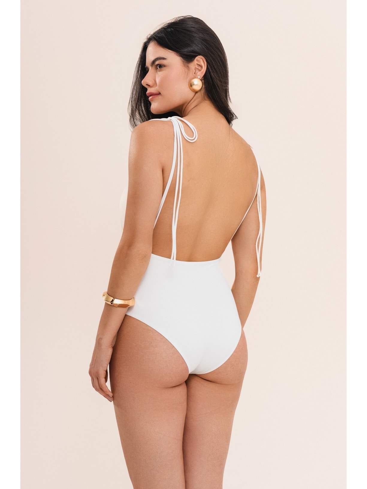 maiô com lacinhos bio artemis off white Suntime