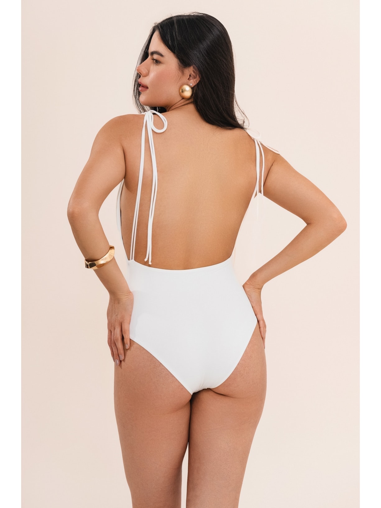 maiô com lacinhos bio artemis off white Suntime