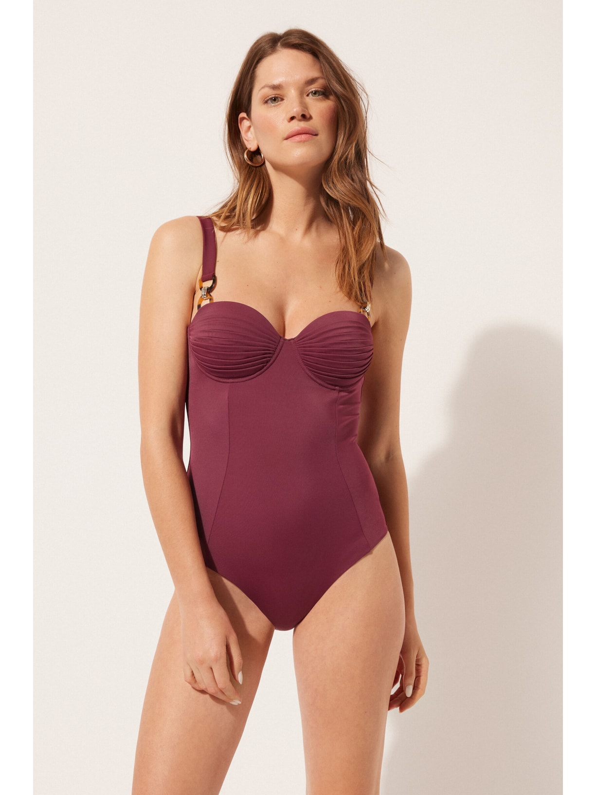 Maiô Corset Look Bordô Calzedonia