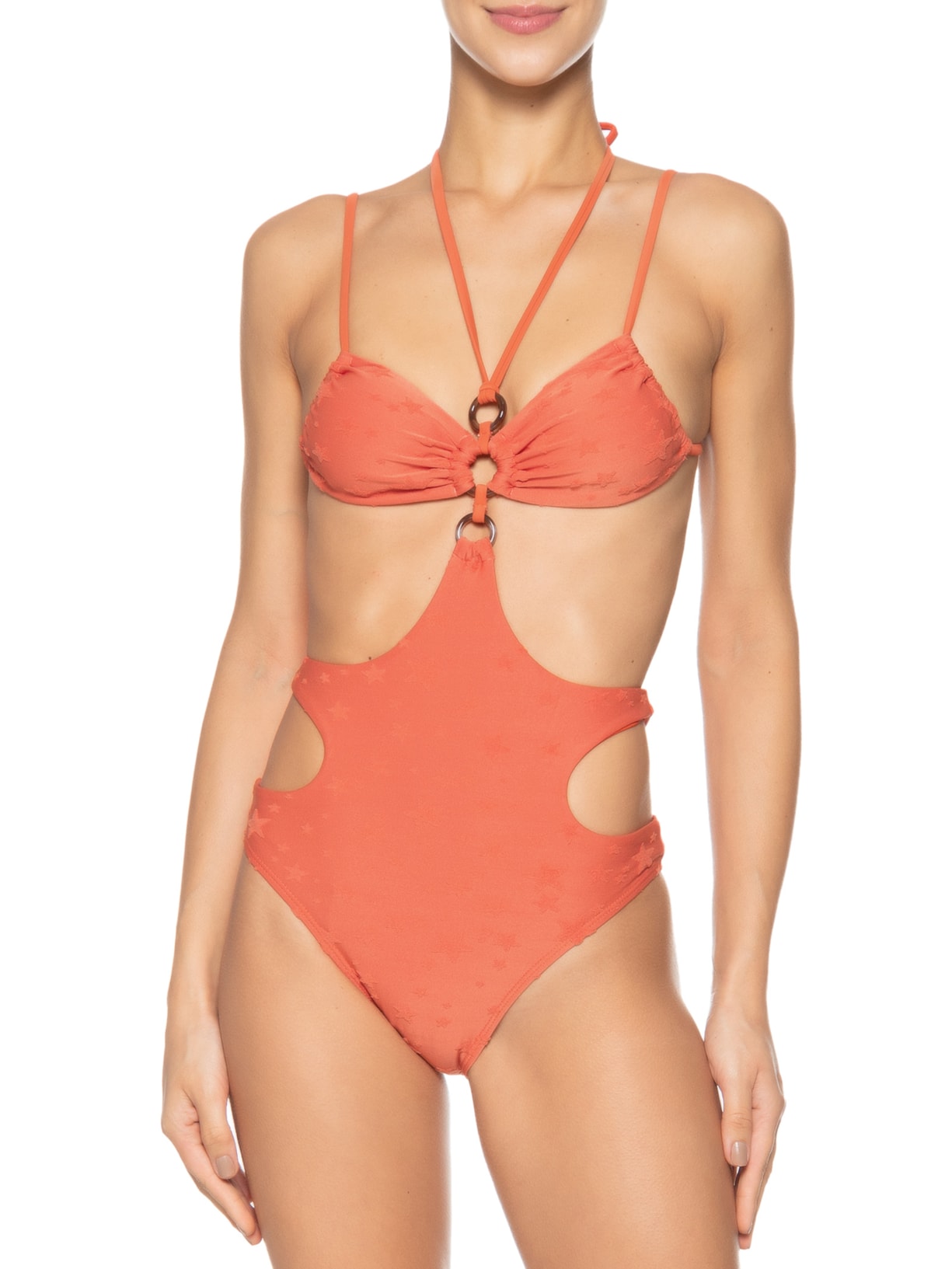 Maiô Cut Out Laranja Mktbeach