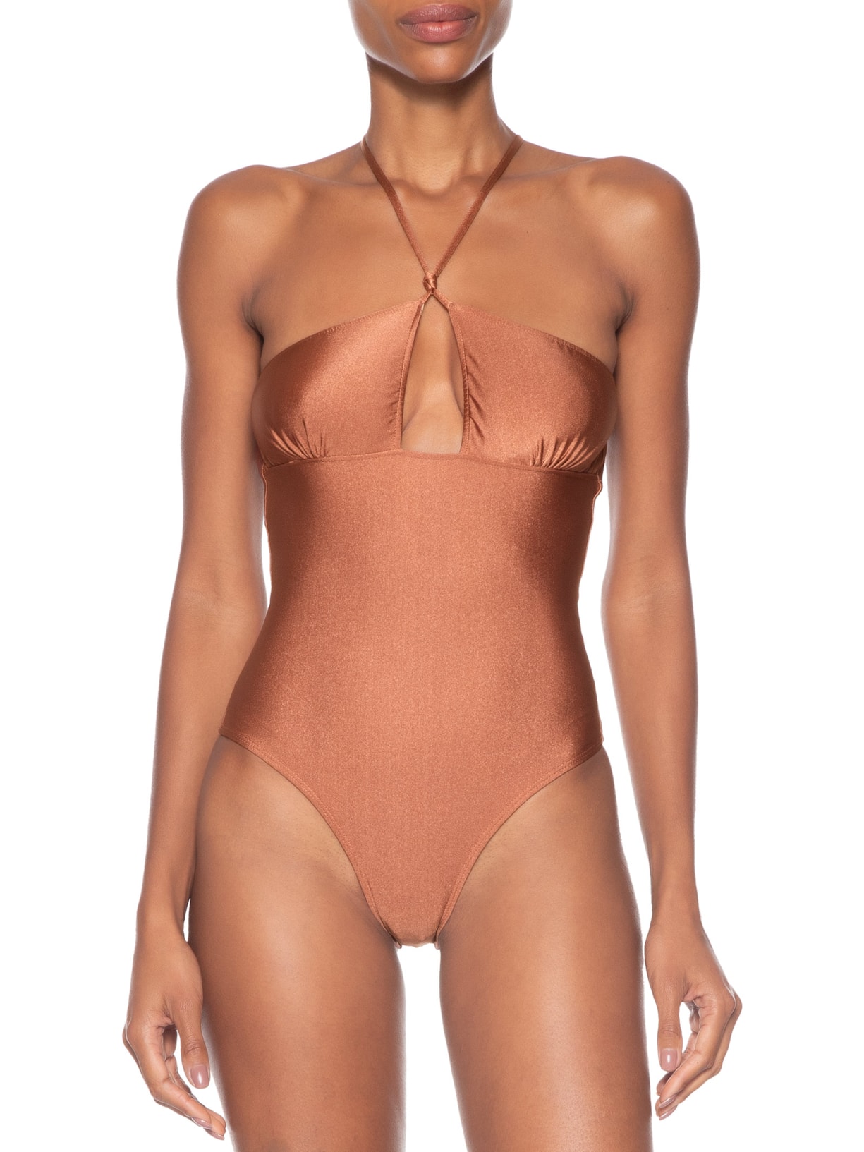 Maiô Decote Halter Marrom '2Essential