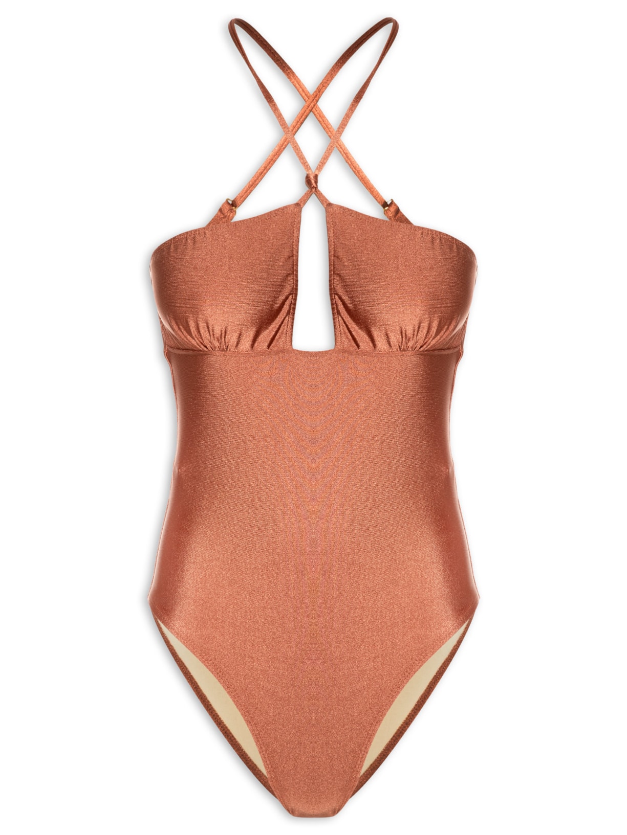 Maiô Decote Halter Marrom '2Essential