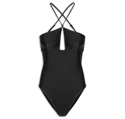 Maiô Decote Halter - Preto