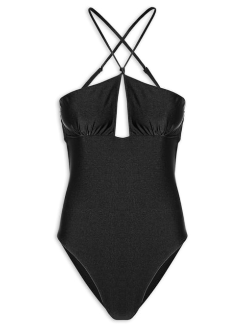 Maiô Decote Halter - Preto
